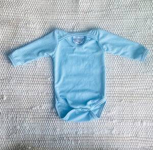 NB Long Sleeve Onesie Baby Blue-Solid