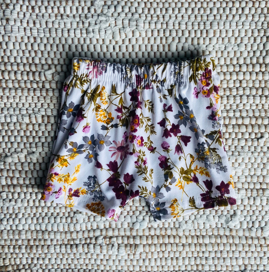 0/3m Spring Floral Shorties