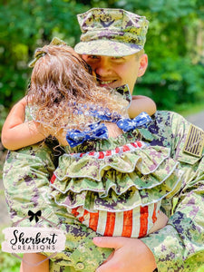 Military Patriotic Bellevue Romper