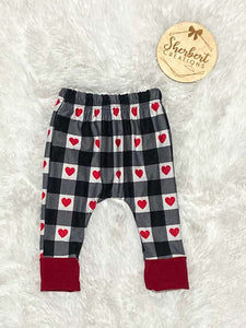 Plaid Heart Joggers