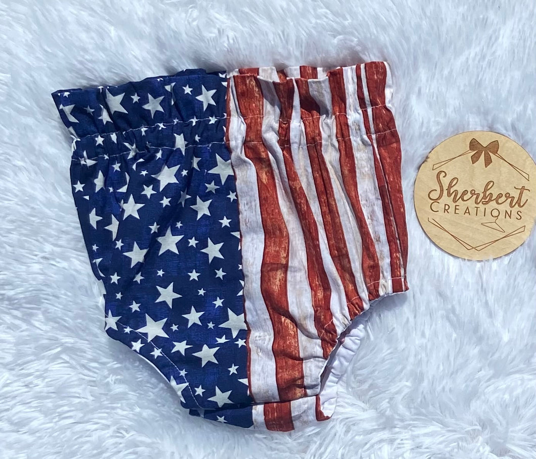 Stars and Stripes Bloomies 3m, 9m, 12m, 4T