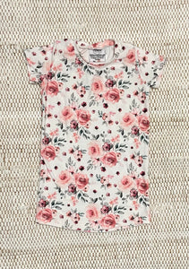 2T Garden Roses T-Shirt Dress