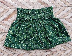 2t, 3t Green Stars Paper Bag Skirt