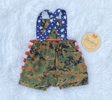 Load image into Gallery viewer, Military Patriotic Overalls (Shorts)
