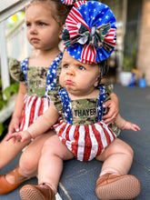 Load image into Gallery viewer, Military Patriotic Bellevue Romper
