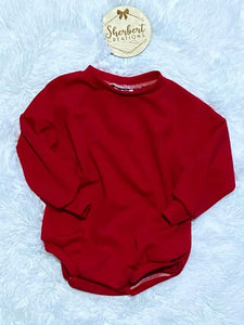 2T Red Sweater Romper (NO CINCH)