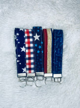 Load image into Gallery viewer, RWB Stripes Key Fob Wristlet
