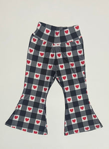 18/24m Plaid Hearts Flare Pants