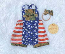 Load image into Gallery viewer, Military Patriotic Overalls (Shorts)
