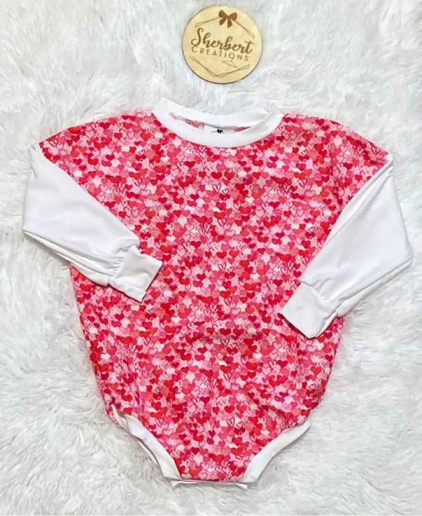 2T Doodle Hearts Sweater Romper (NO CINCH)