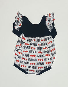 18/24m Heart Breaker Short Bubble Romper