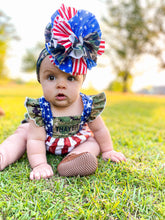 Load image into Gallery viewer, Military Patriotic Bellevue Romper
