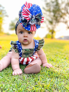 Military Patriotic Bellevue Romper