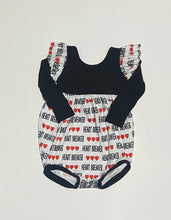 Load image into Gallery viewer, 18/24m Heart Breaker Short Bubble Romper
