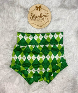 12/18m Leprechaun Argyle Bummies